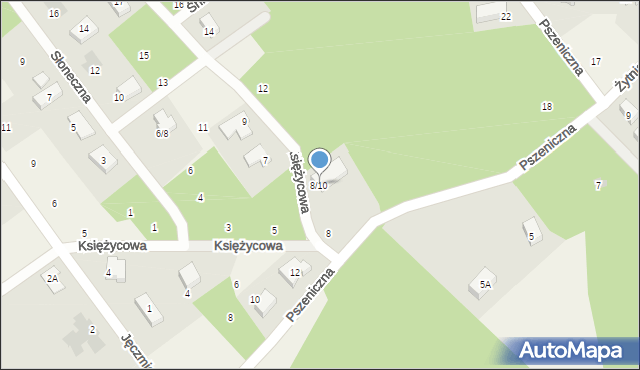 Wódka, Księżycowa, 8/10, mapa Wódka