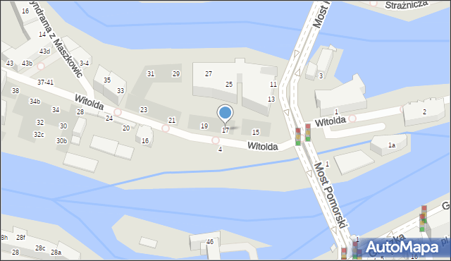 Wrocław, Księcia Witolda, 17, mapa Wrocławia