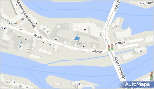 Wrocław, Księcia Witolda, 19, mapa Wrocławia