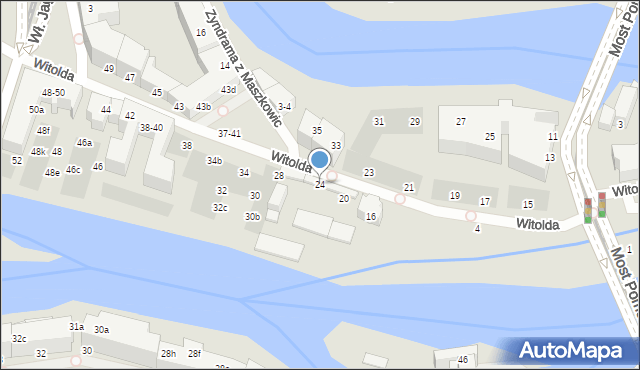 Wrocław, Księcia Witolda, 24, mapa Wrocławia