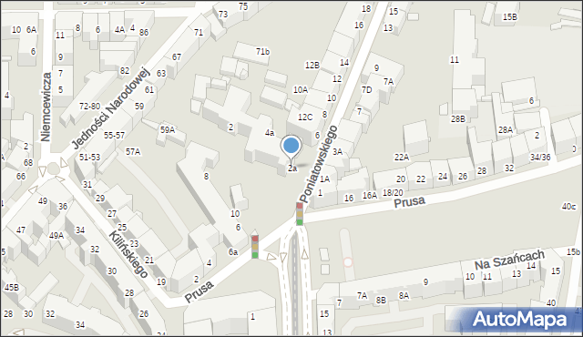 Wrocław, Księcia Józefa Poniatowskiego, 2a, mapa Wrocławia