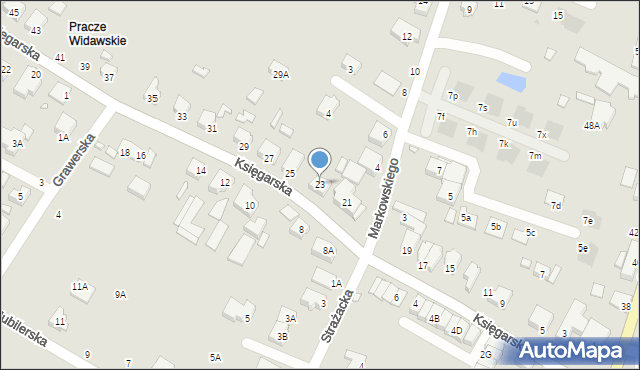 Wrocław, Księgarska, 23, mapa Wrocławia