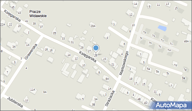 Wrocław, Księgarska, 25, mapa Wrocławia