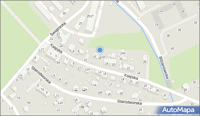 Wrocław, Księska, 14, mapa Wrocławia