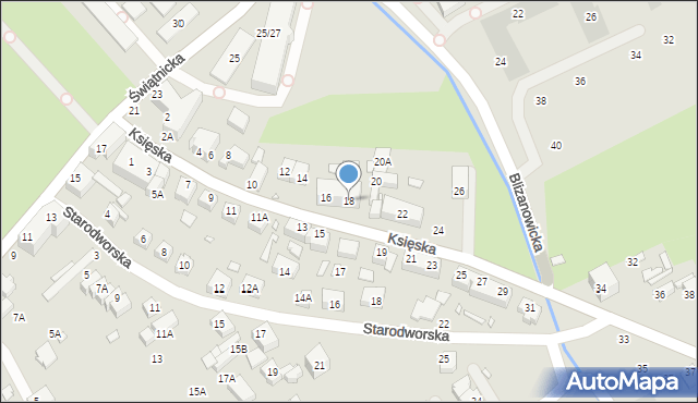 Wrocław, Księska, 18, mapa Wrocławia