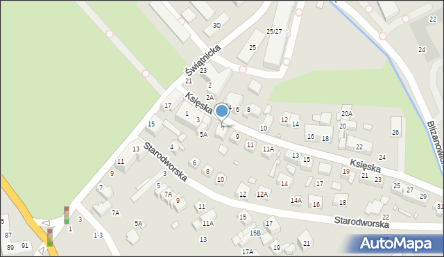 Wrocław, Księska, 7, mapa Wrocławia