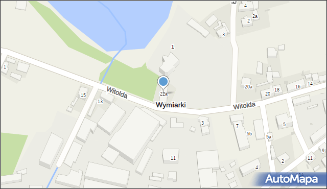 Wymiarki, Księcia Witolda, 22a, mapa Wymiarki