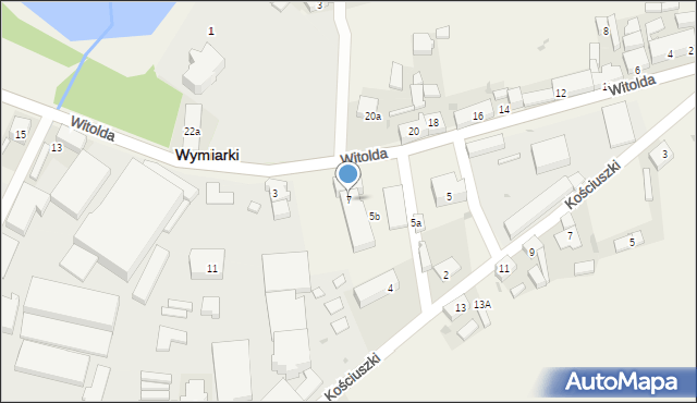 Wymiarki, Księcia Witolda, 7, mapa Wymiarki