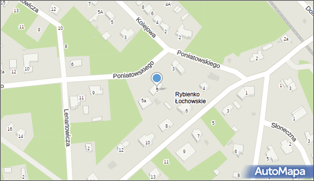 Wyszków, Księcia Józefa Poniatowskiego, 5, mapa Wyszków