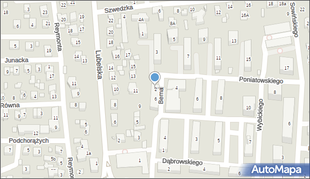 Zamość, Księcia Józefa Poniatowskiego, 2, mapa Zamościa