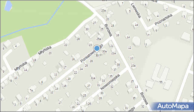 Zawiercie, Księcia Józefa Poniatowskiego, 30, mapa Zawiercie