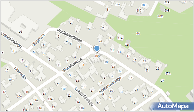 Zielonka, Księcia Józefa Poniatowskiego, 10A, mapa Zielonka