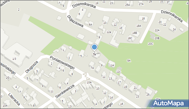 Zielonka, Księcia Józefa Poniatowskiego, 5a, mapa Zielonka