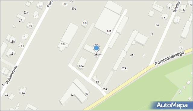 Zielonka, Księcia Józefa Poniatowskiego, 63b, mapa Zielonka