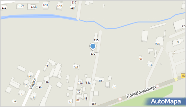 Zielonka, Księcia Józefa Poniatowskiego, 83C, mapa Zielonka