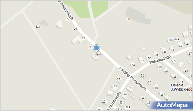 Żukowo, Książąt Pomorskich, 19, mapa Żukowo