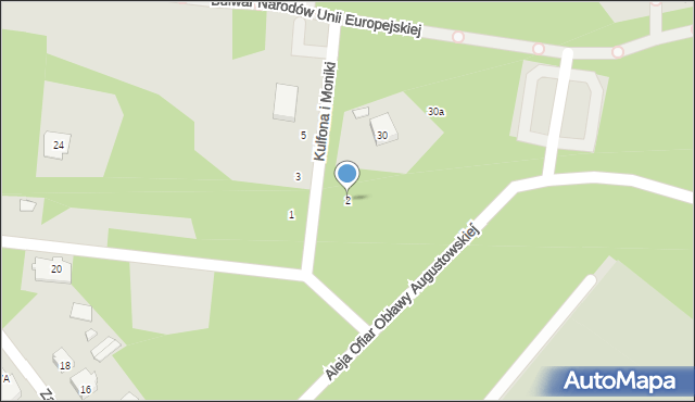 Augustów, Kulfona i Moniki, 2, mapa Augustów