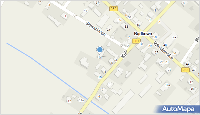 Bądkowo, Kujawska, 1a, mapa Bądkowo
