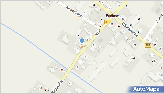 Bądkowo, Kujawska, 8, mapa Bądkowo