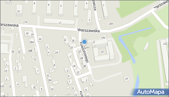 Biała Podlaska, Kusocińskiego Janusza, 2A, mapa Białej Podlaskiej
