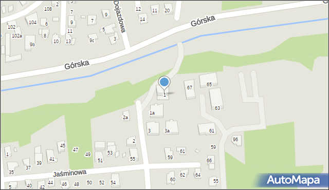 Bielsko-Biała, Kukułek, 1, mapa Bielsko-Białej