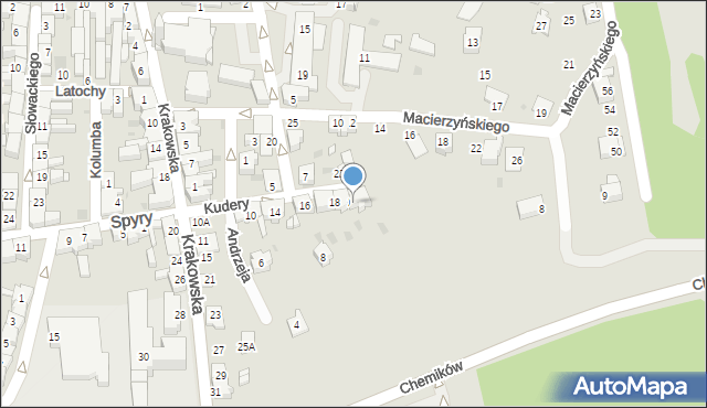 Bieruń, Kudery, ks., 22, mapa Bieruń