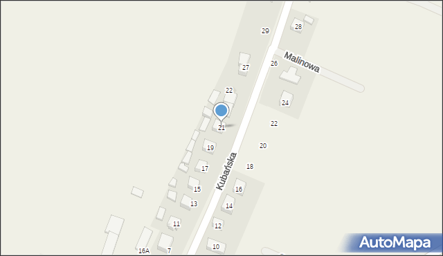 Bierzyce, Kubańska, 21, mapa Bierzyce