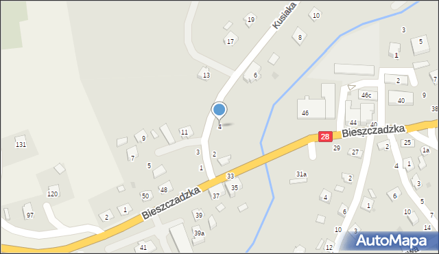 Bircza, Kusiaka, mjr., 4, mapa Bircza