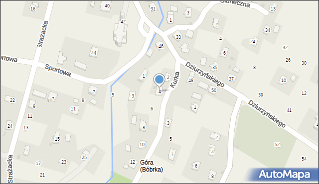 Bóbrka, Kurka Antoniego, 4, mapa Bóbrka