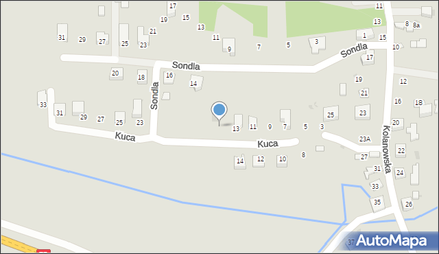 Bochnia, Kuca Władysława, ks., 15, mapa Bochni