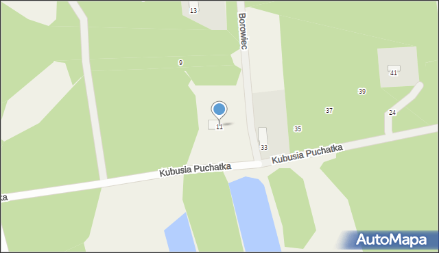 Borowiec, Kubusia Puchatka, 11, mapa Borowiec