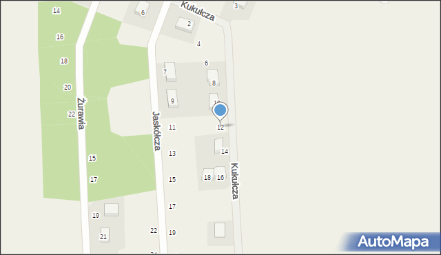 Borzęcin, Kukułcza, 12, mapa Borzęcin