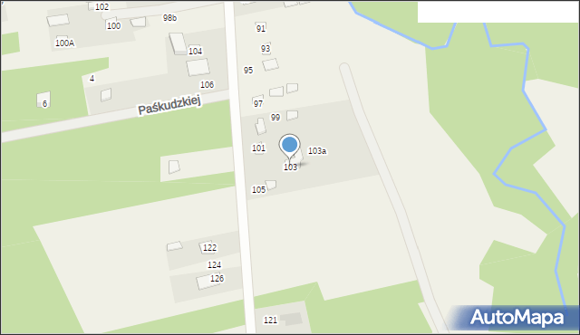 Borzymy, Kuracyjna, 103, mapa Borzymy