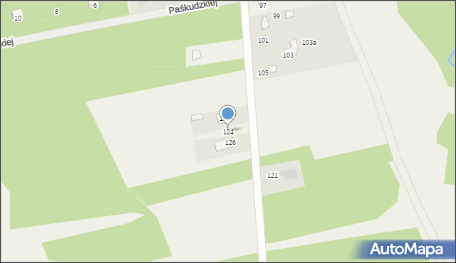 Borzymy, Kuracyjna, 124, mapa Borzymy