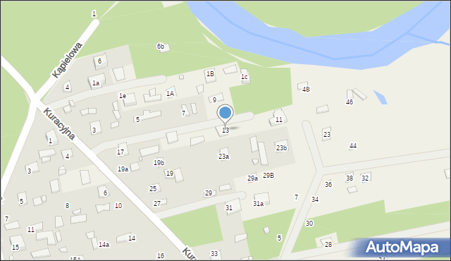 Borzymy, Kuracyjna, 13, mapa Borzymy