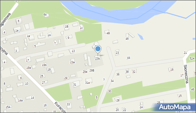 Borzymy, Kuracyjna, 23c, mapa Borzymy