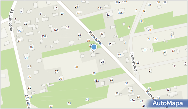 Borzymy, Kuracyjna, 24, mapa Borzymy