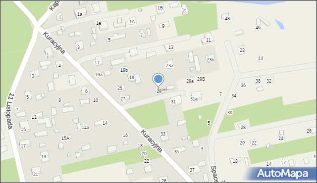 Borzymy, Kuracyjna, 29, mapa Borzymy