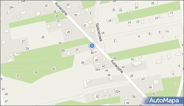 Borzymy, Kuracyjna, 34, mapa Borzymy