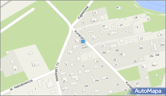 Borzymy, Kuracyjna, 4, mapa Borzymy