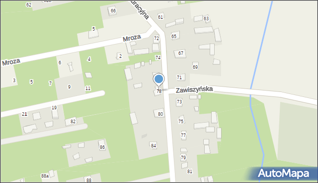 Borzymy, Kuracyjna, 78, mapa Borzymy