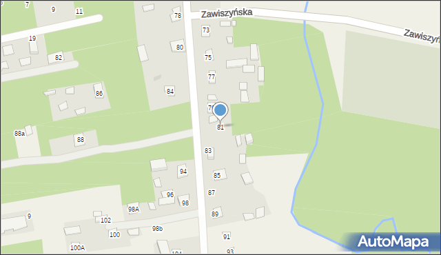 Borzymy, Kuracyjna, 81, mapa Borzymy