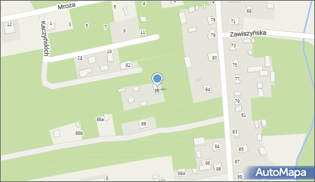 Borzymy, Kuracyjna, 86, mapa Borzymy