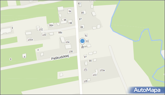 Borzymy, Kuracyjna, 95, mapa Borzymy