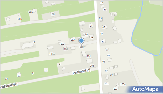 Borzymy, Kuracyjna, 98b, mapa Borzymy