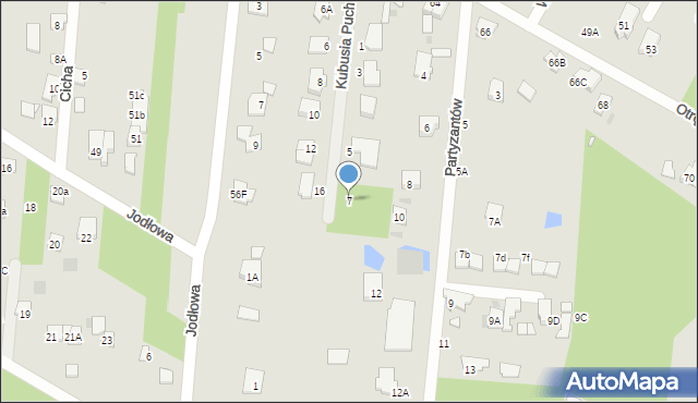 Brwinów, Kubusia Puchatka, 7, mapa Brwinów