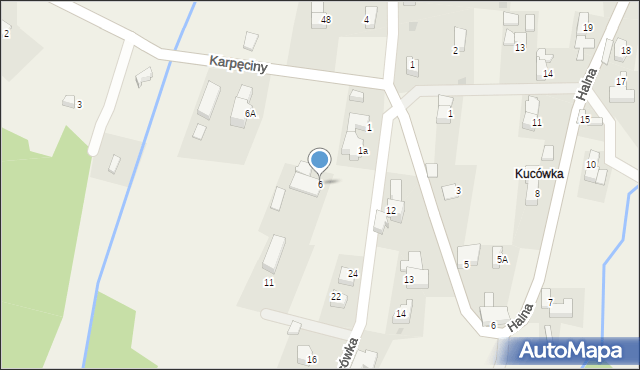 Brzegi, Kucówka, 6, mapa Brzegi