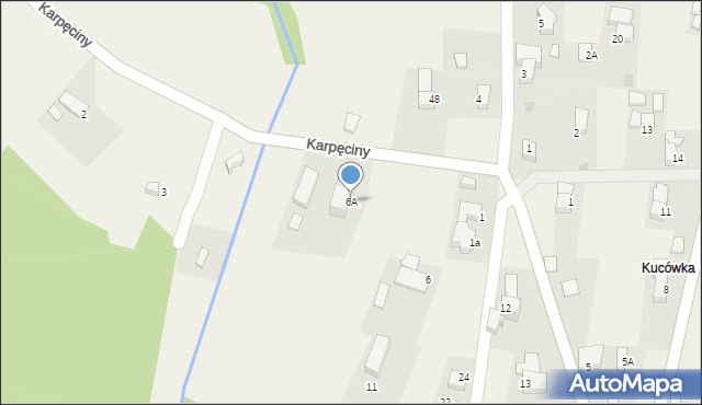 Brzegi, Kucówka, 6A, mapa Brzegi