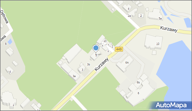 Brzeziny, Kurzawy Józefa, ks., 5, mapa Brzeziny