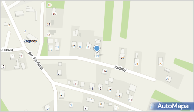 Bucze, Kuźmy Andrzeja, ks., 13, mapa Bucze